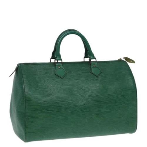 Pre-owned Leather handbags Louis Vuitton Vintage , Green , Dames