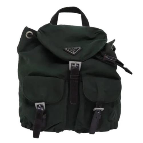 Pre-owned Nylon backpacks Prada Vintage , Green , Dames