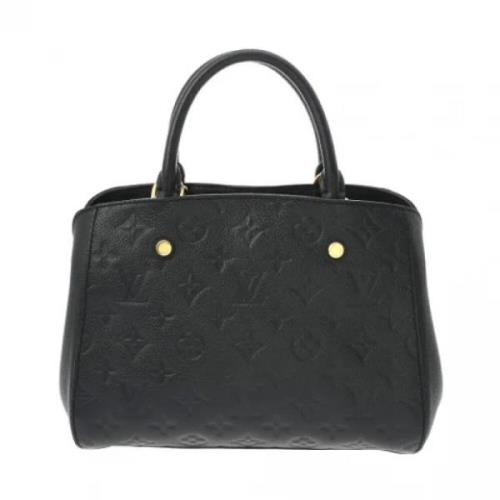 Pre-owned Leather handbags Louis Vuitton Vintage , Black , Dames