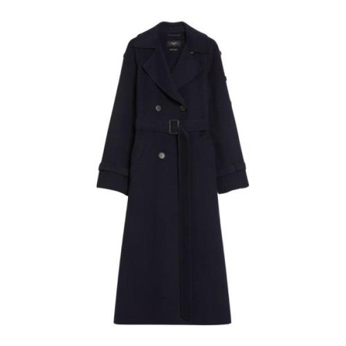 Wollen midi trenchcoat, dubbele rij knopen Max Mara Weekend , Blue , D...