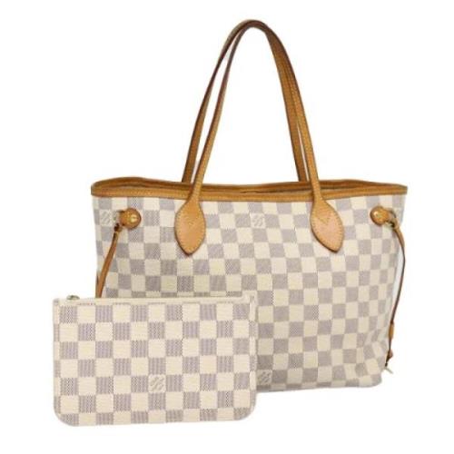 Pre-owned Canvas totes Louis Vuitton Vintage , White , Dames