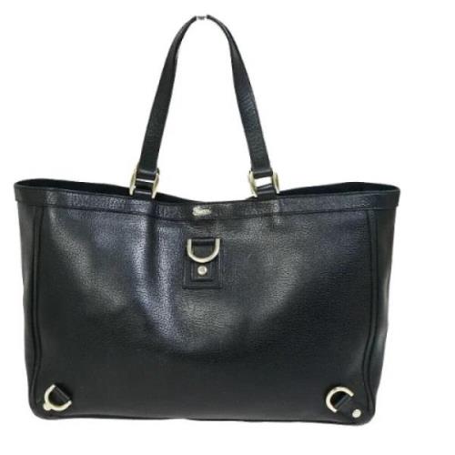 Pre-owned Leather totes Gucci Vintage , Black , Dames