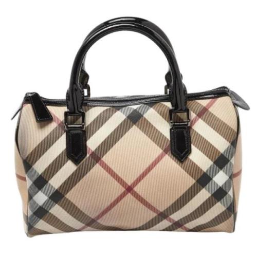 Pre-owned Leather handbags Burberry Vintage , Beige , Dames