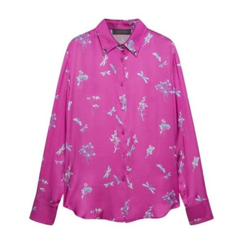 Bloemen Viscose Ecovero Shirt Elena Mirò , Pink , Dames