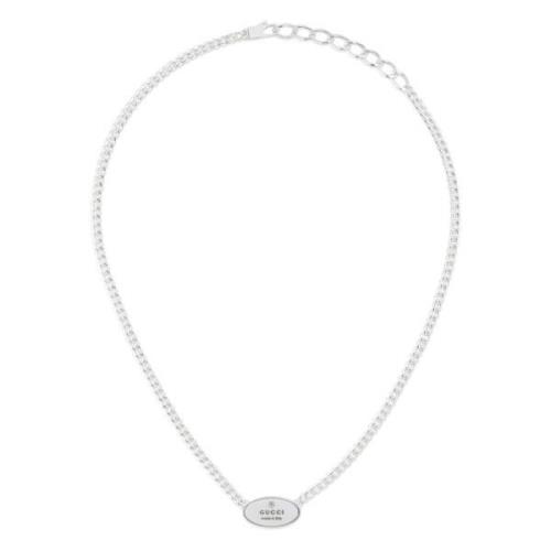 Handelsmerk ketting met ovaal label in sterling zilver_40-45cm label 2...