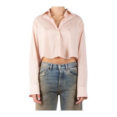 Poederroze Katoenen Overhemd Acne Studios , Pink , Dames