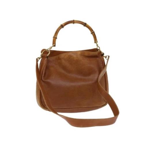 Pre-owned Leather gucci-bags Gucci Vintage , Brown , Dames