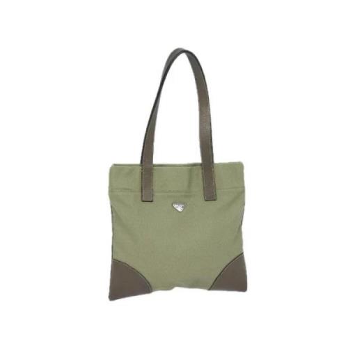 Pre-owned Canvas prada-bags Prada Vintage , Green , Dames