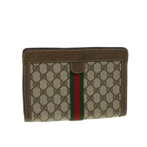 Pre-owned Canvas gucci-bags Gucci Vintage , Beige , Dames