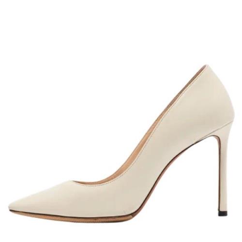 Pre-owned Leather heels Jimmy Choo Pre-owned , White , Dames