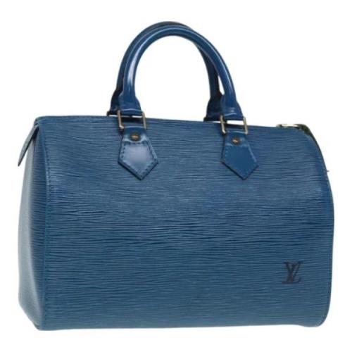 Pre-owned Leather handbags Louis Vuitton Vintage , Blue , Dames