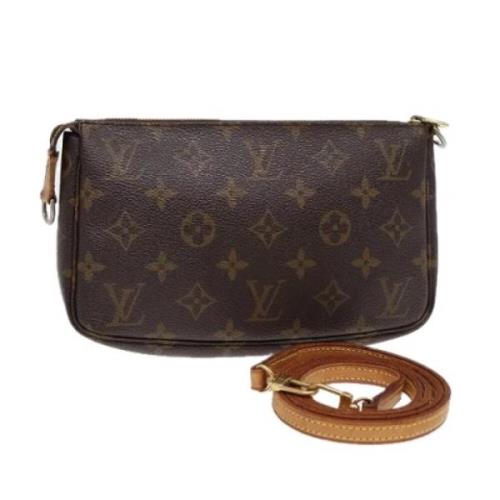 Pre-owned Canvas pouches Louis Vuitton Vintage , Brown , Dames