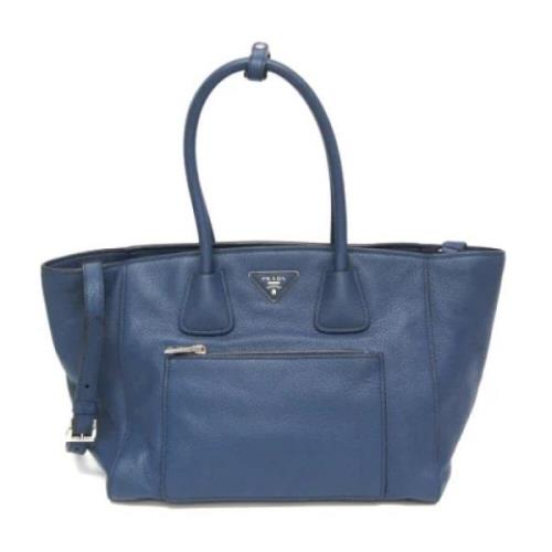 Pre-owned Leather prada-bags Prada Vintage , Blue , Dames