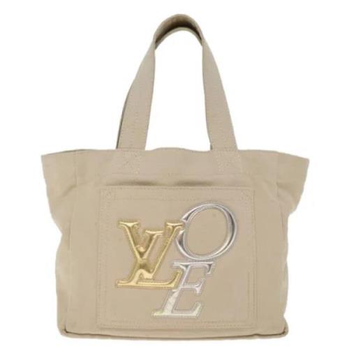 Pre-owned Canvas louis-vuitton-bags Louis Vuitton Vintage , Beige , Da...