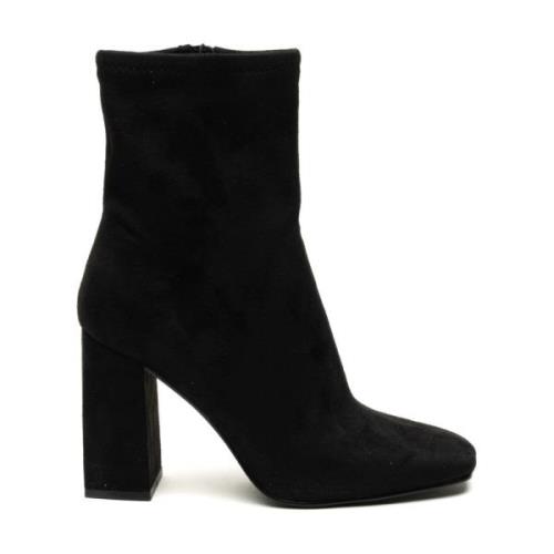 Zwarte Traverse Enkellaarzen Steve Madden , Black , Dames