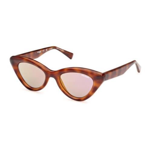 Stijlvolle zonnebril in blauwe tint Guess , Brown , Unisex