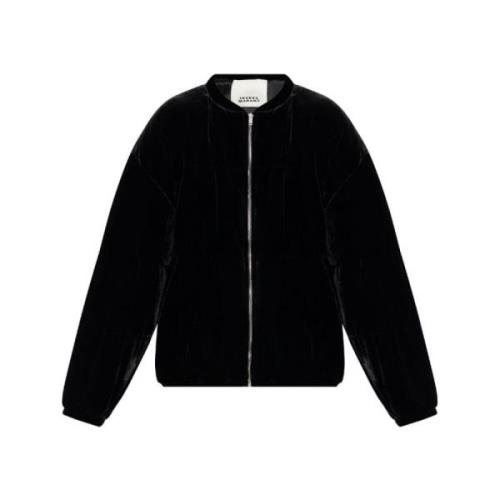 Fluwelen Zwarte Bomberjack Isabel Marant , Black , Dames