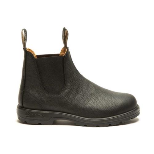 Moderne Chelsea Leren Laarzen Zwart Blundstone , Black , Heren