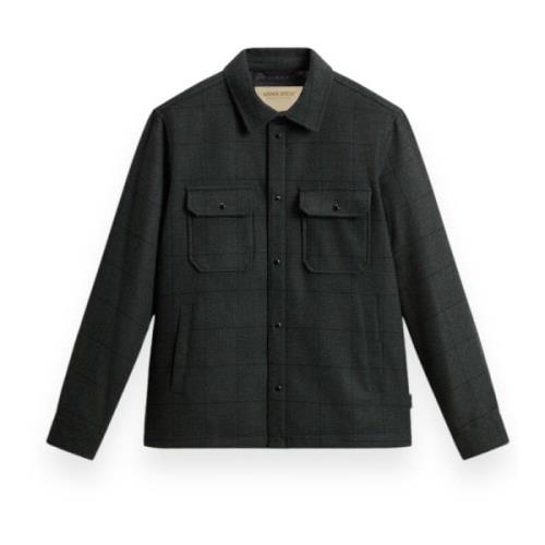 Geruite Overshirt in Alaskawol Woolrich , Green , Heren