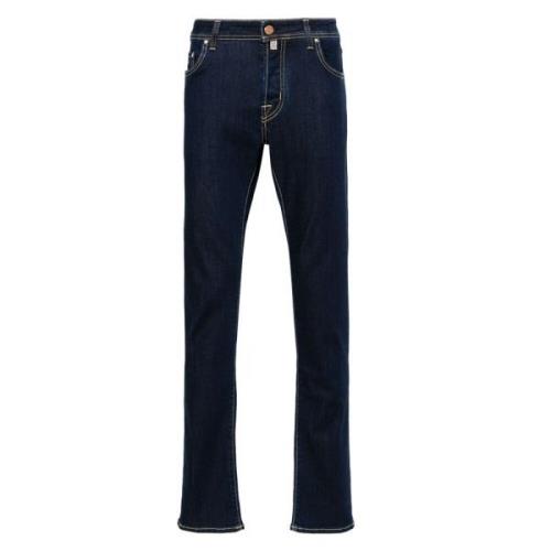 Slim Fit Bard Jeans Blauw Italië Jacob Cohën , Blue , Heren