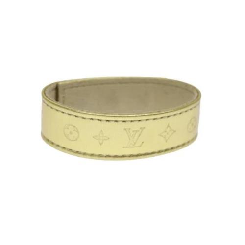 Pre-owned Leather bracelets Louis Vuitton Vintage , Yellow , Dames