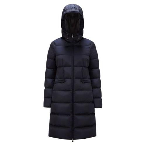 Navyblauwe Avocette Lange Donsjas Moncler , Blue , Dames