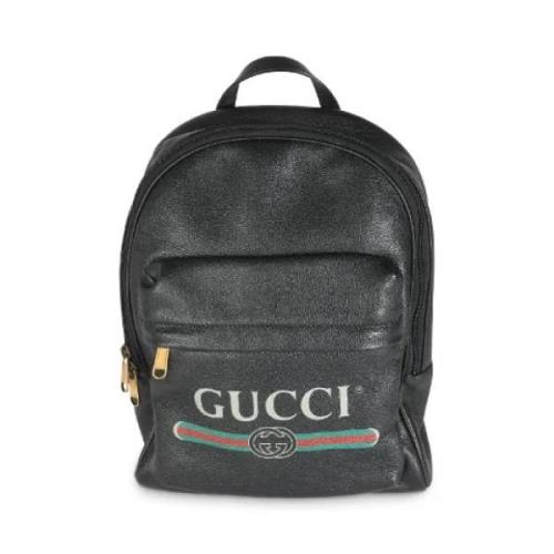 Pre-owned Leather backpacks Gucci Vintage , Black , Dames