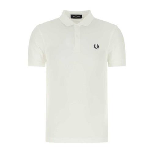 Witte Piquet Polo Shirt Fred Perry , White , Heren