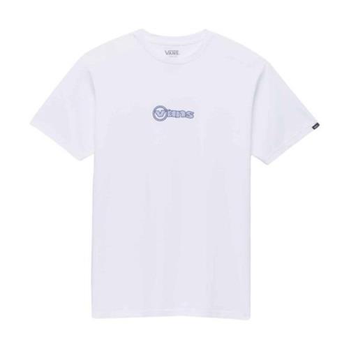 Wit Katoenen T-shirt - Bedrukt Logo Vans , White , Heren