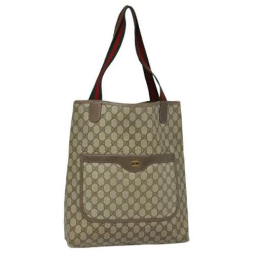 Pre-owned Leather gucci-bags Gucci Vintage , Beige , Dames