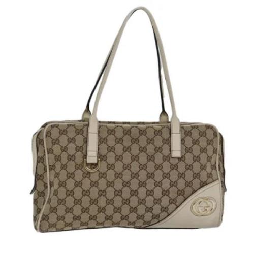 Pre-owned Canvas gucci-bags Gucci Vintage , Beige , Dames