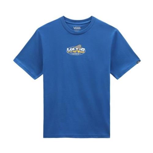 Blauw Logo T-shirt - Korte Mouw Vans , Blue , Heren