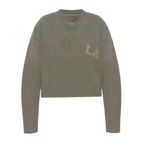 Sweatshirt met logo Maison Margiela , Gray , Dames