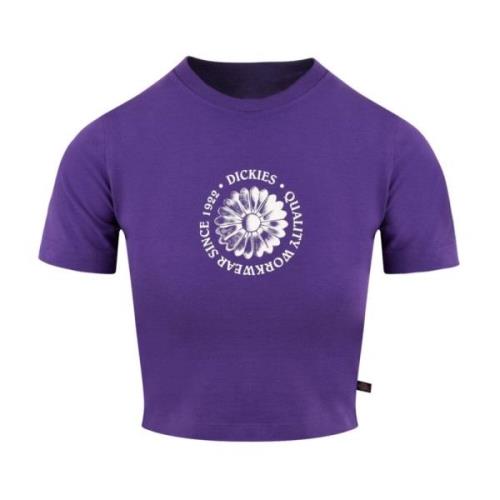 Bloemenprint Tuin T-shirt Vrouwen Dickies , Purple , Dames