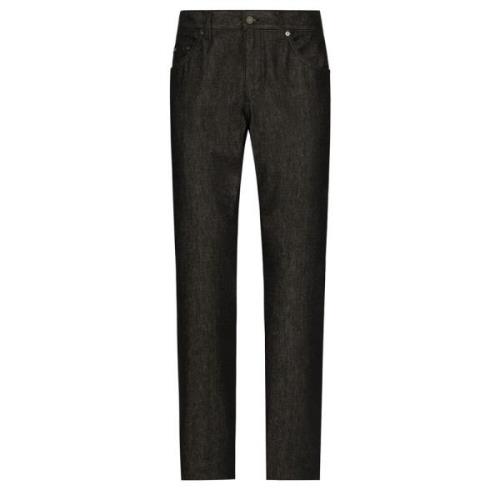 Slim Fit Denim Jeans Dolce & Gabbana , Black , Heren