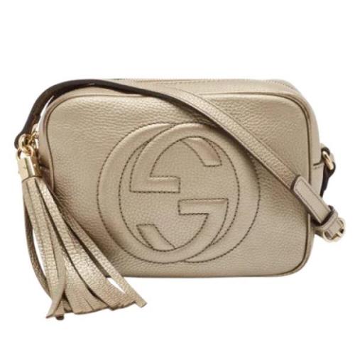 Pre-owned Leather gucci-bags Gucci Vintage , Beige , Dames