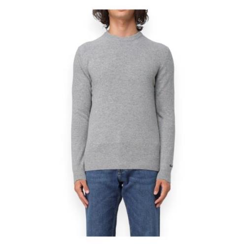 Lamswol Crewneck Trui Woolrich , Gray , Heren