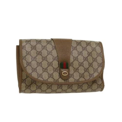 Pre-owned Canvas gucci-bags Gucci Vintage , Beige , Dames