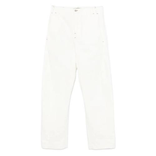 Witte Katoenen Tapered Jeans Jacquemus , White , Heren