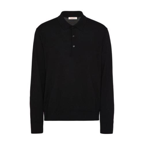 Casual Polo Shirt in Marineblauw Valentino Garavani , Black , Heren