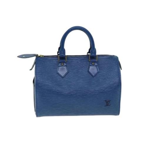 Pre-owned Leather handbags Louis Vuitton Vintage , Blue , Dames