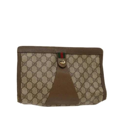 Pre-owned Canvas gucci-bags Gucci Vintage , Beige , Dames