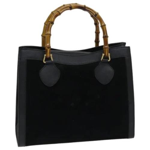 Pre-owned Suede handbags Gucci Vintage , Black , Dames