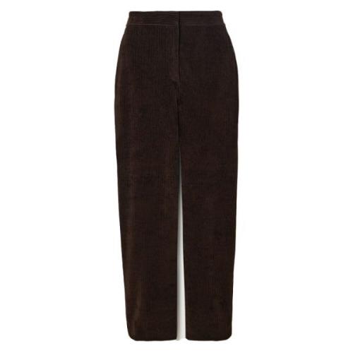 Wijde Fluwelen Broek - Bruin Max Mara , Brown , Dames