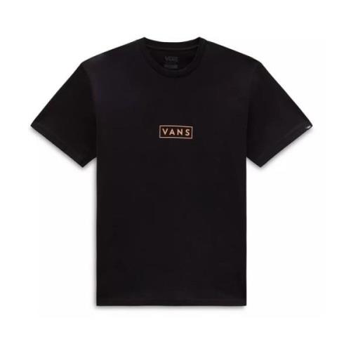 Zwart Logo Katoenen T-shirt Vans , Black , Heren