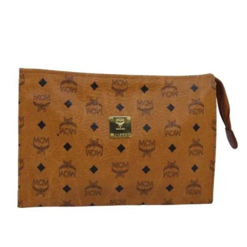 Pre-owned Leather clutches MCM Pre-owned , Brown , Dames