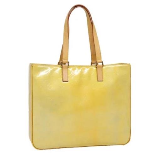 Pre-owned Leather totes Louis Vuitton Vintage , Yellow , Dames