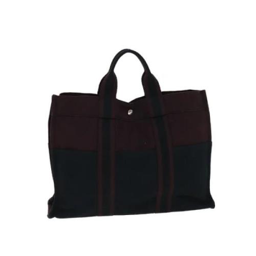 Pre-owned Canvas handbags Hermès Vintage , Black , Dames