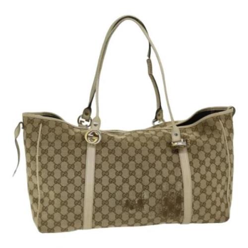 Pre-owned Canvas gucci-bags Gucci Vintage , Beige , Dames