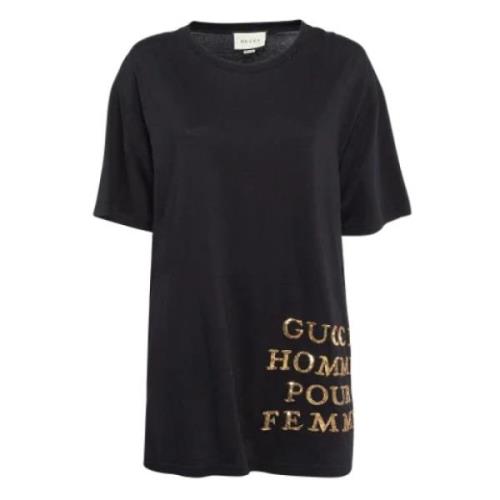 Pre-owned Cotton tops Gucci Vintage , Black , Dames